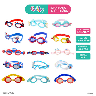 Kính Bơi Trẻ Em Gabby Hình Nhân Vật Spiderman, Iron Man, Fronzen, Kính Bơi Cho Bé Hình Disney, Marvel