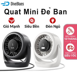  DiveBlues TurboBreeze - Quạt Mini Đa Năng 5 Tốc Độ Màn Hình Kỹ Thuật Số Quạt mini sạc điện Turbo Cho Học Tập Văn Phòng 