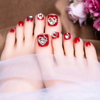  Móng chân giả móng chân đính đá Bộ 24 móng nailbox chân đính đá đẹp Shyn House Nail 