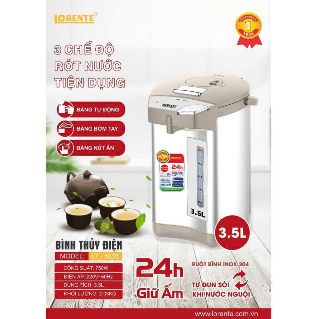 Bình thủy điện Lorente LT3035