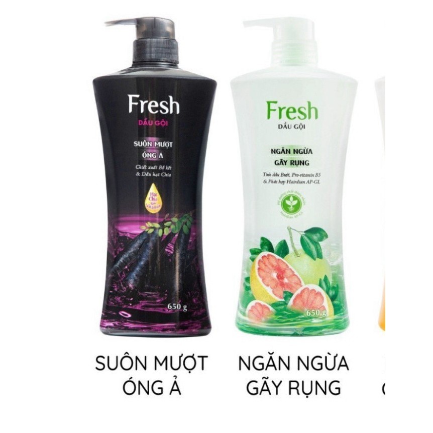 DẦU GỘI XẢ BỒ KẾT FRESH SUÔN MƯỢT TÓC, DẦU GỘI BƯỞI FRESH GIẢM GÃY RỤNG TÓC 650g