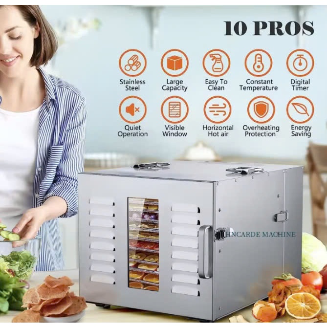 Máy sấy thực phẩm - dung tích 10 khay. Thương hiệu Septree cao cấp ST-01. Hàng chính hãng