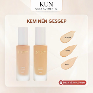 (Hàng Công Ty)Kem nền Gesgep Liquid Filter Cream 30ml kiềm dầu, chống nắng, lớp nền mỏng nhẹ mịn mướt, che phủ cao