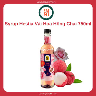 Siro / Syrup Hestia Vải Hoa Hồng Chai 750ml