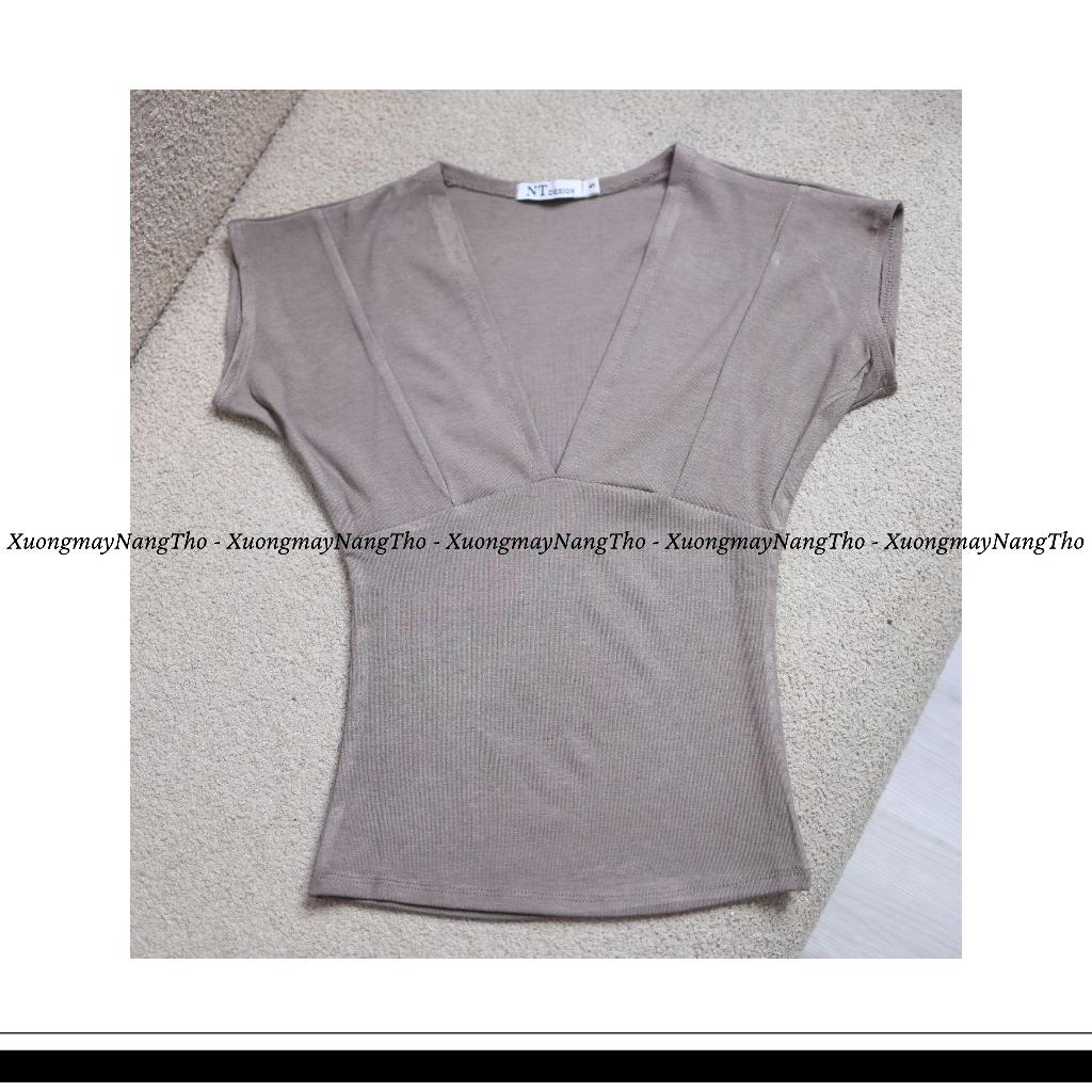 725 Áo Ôm Body Trendy Cổ Tym Tay Hến Chất Thun Cotton Co Giãn | BigBuy360 - bigbuy360.vn