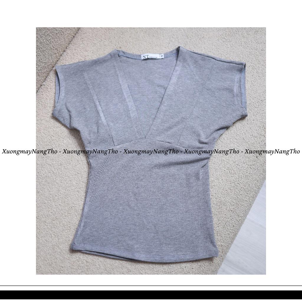 725 Áo Ôm Body Trendy Cổ Tym Tay Hến Chất Thun Cotton Co Giãn | BigBuy360 - bigbuy360.vn