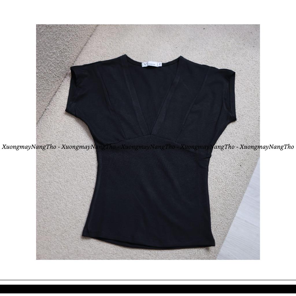 725 Áo Ôm Body Trendy Cổ Tym Tay Hến Chất Thun Cotton Co Giãn | BigBuy360 - bigbuy360.vn