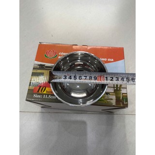 Bộ 10 chén bát cơm inox 304 2 lớp cách nhiệt LOẠI 11.5CM Mẫu xoắn Hoàng Gia