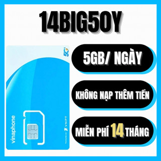    MIỄN PHÍ 1 NĂM   Sim 4G Vinaphone Full Dung Lượng Tốc Độ Cao VD149 U1500 14BIG50Y FHAPPY TD49 D500 