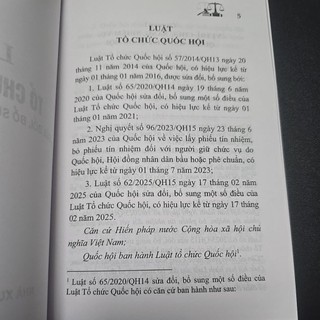 Sách LV2 - Luật tổ chức Quốc Hội (NXB Lao động)