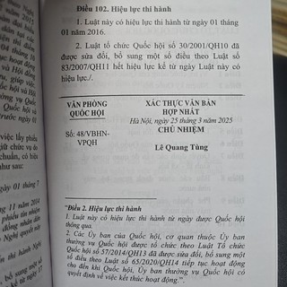 Sách LV2 - Luật tổ chức Quốc Hội (NXB Lao động)