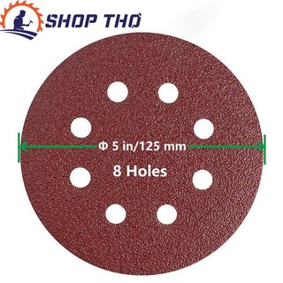 Giấy nhám tròn D125mm đế lông có lỗ