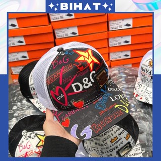 Mũ Lưỡi Trai D & G Khoá Nút Thời Trang Nam Nữ, nón kết kaki phối lưới  D & G Dsquared2 thoáng mát MU482.1