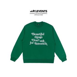  Áo Sweater Levents Beautiful Things  Green Chất Nỉ Chân Cua Unisex Oversized 