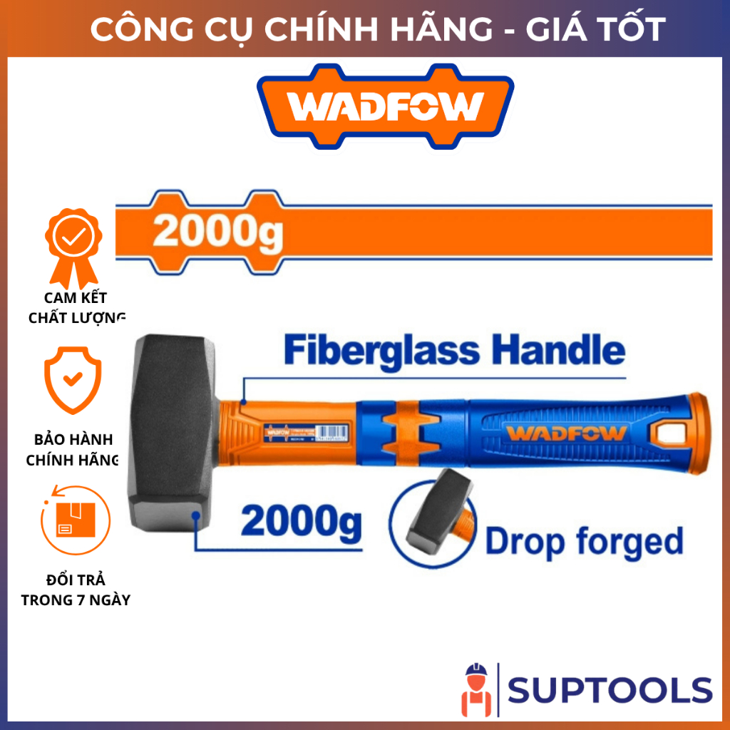 Búa tạ đầu vuông 2000g WADFOW WHM2320 (Đồ nghề)