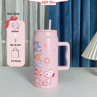  Bình giữ nhiệt 1500ml bình nước giữ nhiệt inox 304 ly giữ nhiệt 1500ml phong cách Hàn Quốc Nd0039tặng Sticker cọ rửa 