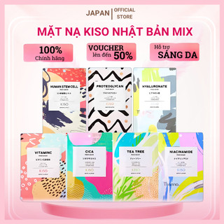 Mặt nạ giấy treatment Kiso nội địa Nhật dưỡng da mặt 5in1 làm trắng sáng da ngắn ngừa lão hoá