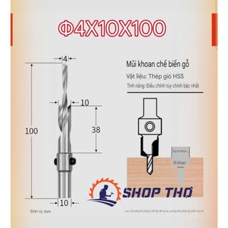 Mũi khoan thép gió 2 tầng , mũi khoan tầng, mũi khoan bậc HSS