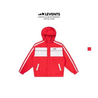 Áo Khoác Levents Classic 2Tone Wrinkle Nylon Hood Jacket/ Red Chất Dù Unisex Oversized