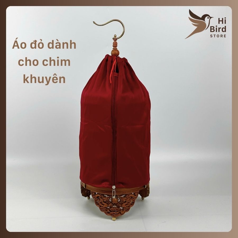 Áo lồng chim khuyên dỏ size 22 giá rẻ chất liệu vải lụa co dãn tốt