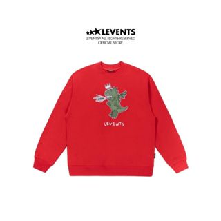  Áo Sweater Levents Dragon  Red Chất Nỉ Chân Cua Unisex Oversized 
