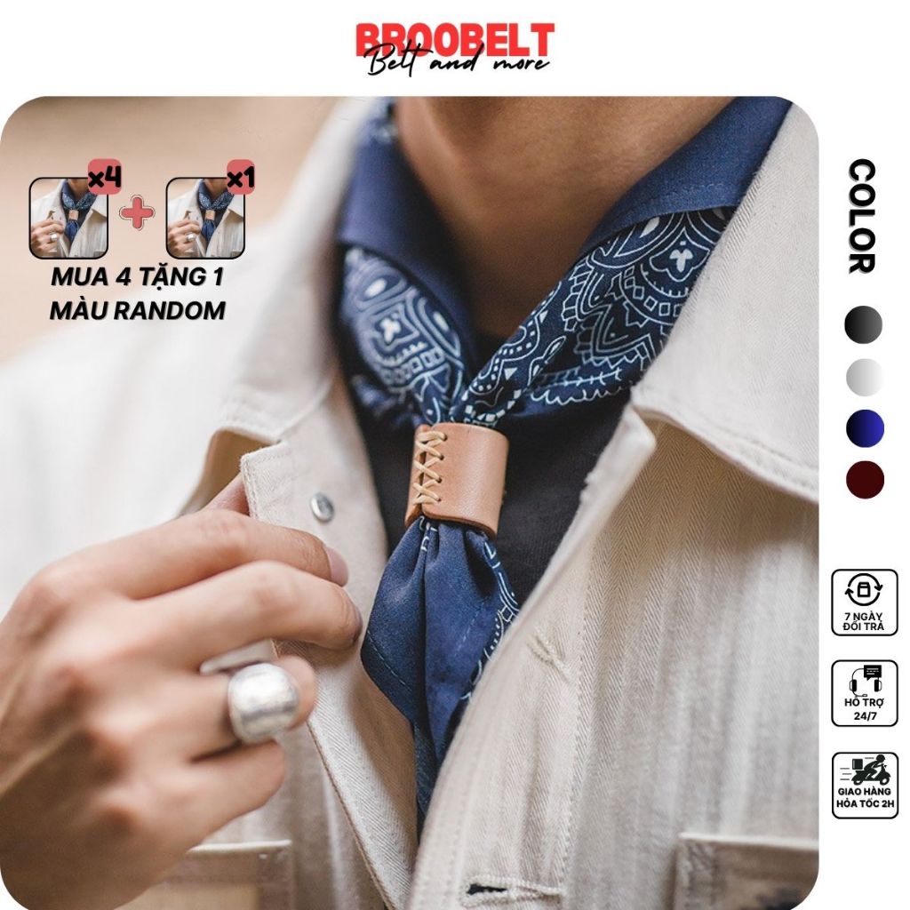 Khăn turban unisex Broobelt nhiều màu phong cách hiphop quàng cổ chất liệu cotton cho nam nữ PKK02