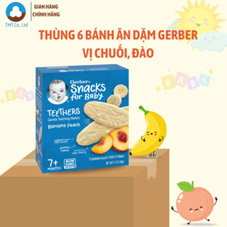 Thùng 6 Bánh gạo ăn dặm Gerber nhập khẩu Thái Lan