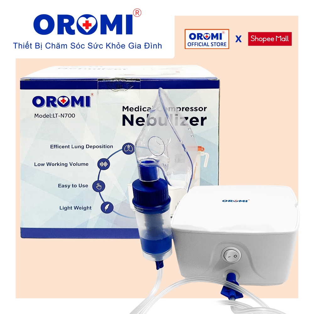 Máy xông khí dung cho bé OROMI LT-N700 - Bộ khí dung mũi họng có thể nằm xông chính hãng