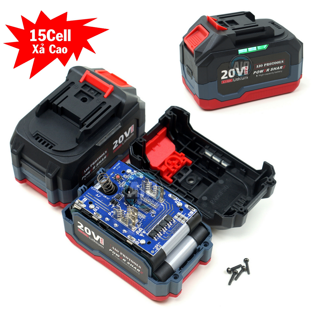 Pin 15 cell HighPower lõi pin 18650 xả cao chân Pin phổ thông chịu tải cao chống ngắt AIO.P09.15C