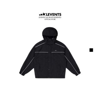 Áo Khoác Levents Classic Wrinkle Nylon Line Hood Jacket/ Black Chất Dù Unisex Oversized