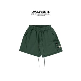 Quần đùi Levents Cargo ShortPants/ Dark Green Chất Nỉ Dày Dặn Unisex Short