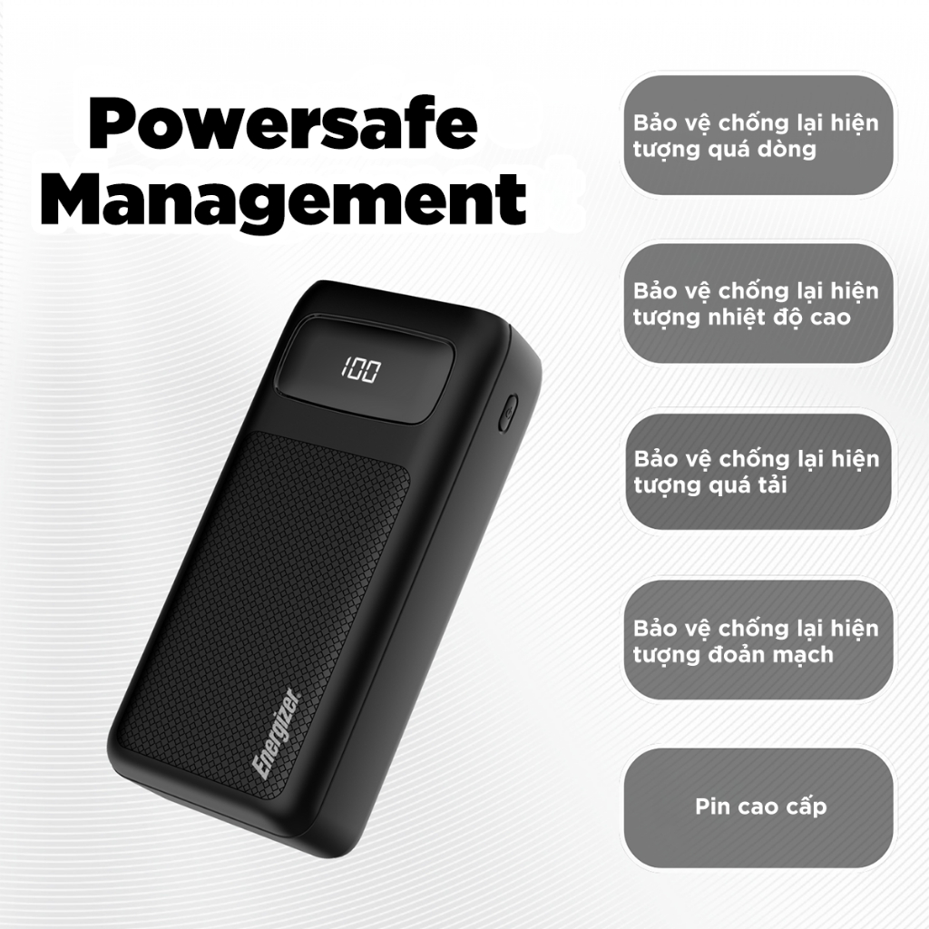 Pin Sạc Dự Phòng Cao Cấp Energizer 30000mAh/ Max 45W Sạc Nhanh PD, 7 Cổng Sạc Ra, Bảo Hành 1 Năm | BigBuy360 - bigbuy360.vn