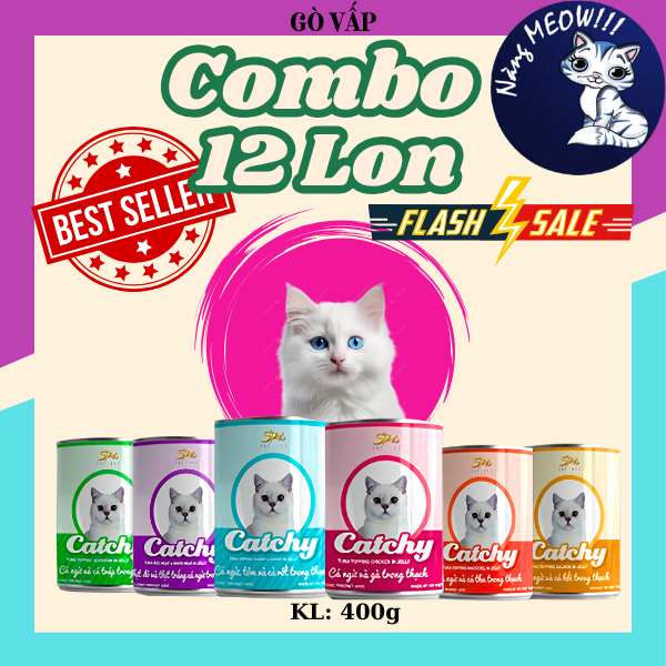 [Sale Combo] Pate Lon Catchy 400G Pate Dinh Dưỡng Cho Mèo