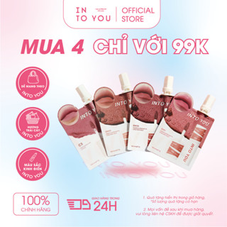 Set Son Bùn Mini INTO YOU Chất Lì Mịn Độ Phủ Tốt Lấp Đầy Rãnh Môi Hợp Da Trắng Makeup Tự Nhiên 1g
