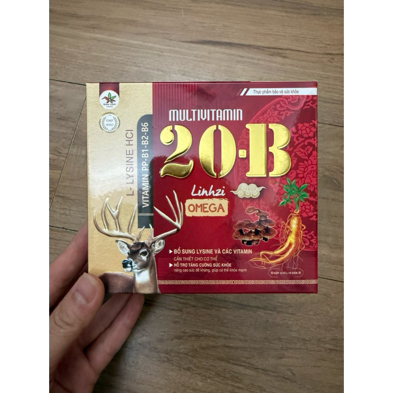 Vitamin 20B WITH GINSENG _ Hỗ trợ tăng cường sức đề kháng,bồi bổ sức khỏe_Hộp 100 viên
