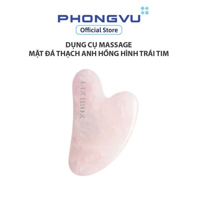 Dụng cụ Massage Mặt Đá Thạch Anh Hồng Hình Trái Tim Lixibox Rose Quartz Heart-Shaped Gua Sha Facial Tool (Quà tặng)