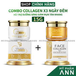 Combo Kem Face Ngày Đêm Collagen X3 TN Mỹ Phẩm Đông Anh Chính Hãng