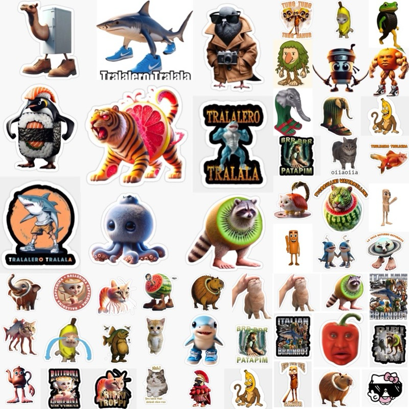 hình dán meme italian brainrot  90 ảnh khác nhau/ sticker search meme italian brainrot