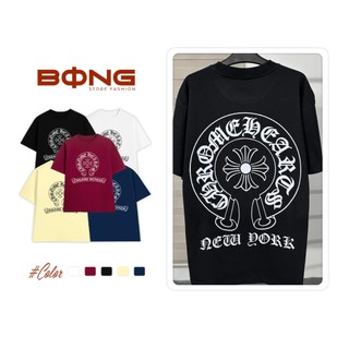 Áo Thun Unisex Chrome Hearts Form Unisex, Áo Phông Dáng Rộng Vải Cotton Thoáng Mát