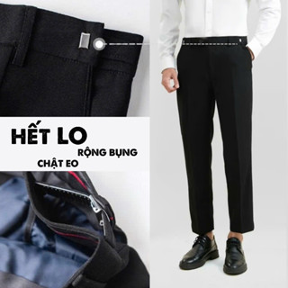 Quần Âu Nam Sitetab Chỉnh Cạp Linh Hoạt, Thiết kế Cạp Cao Form Dáng Baggy Phong Cách Hàn Quốc