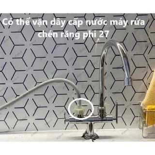 Vòi rửa chén bát đôi, vòi rửa chén bát 2 cần lò xo WaterA