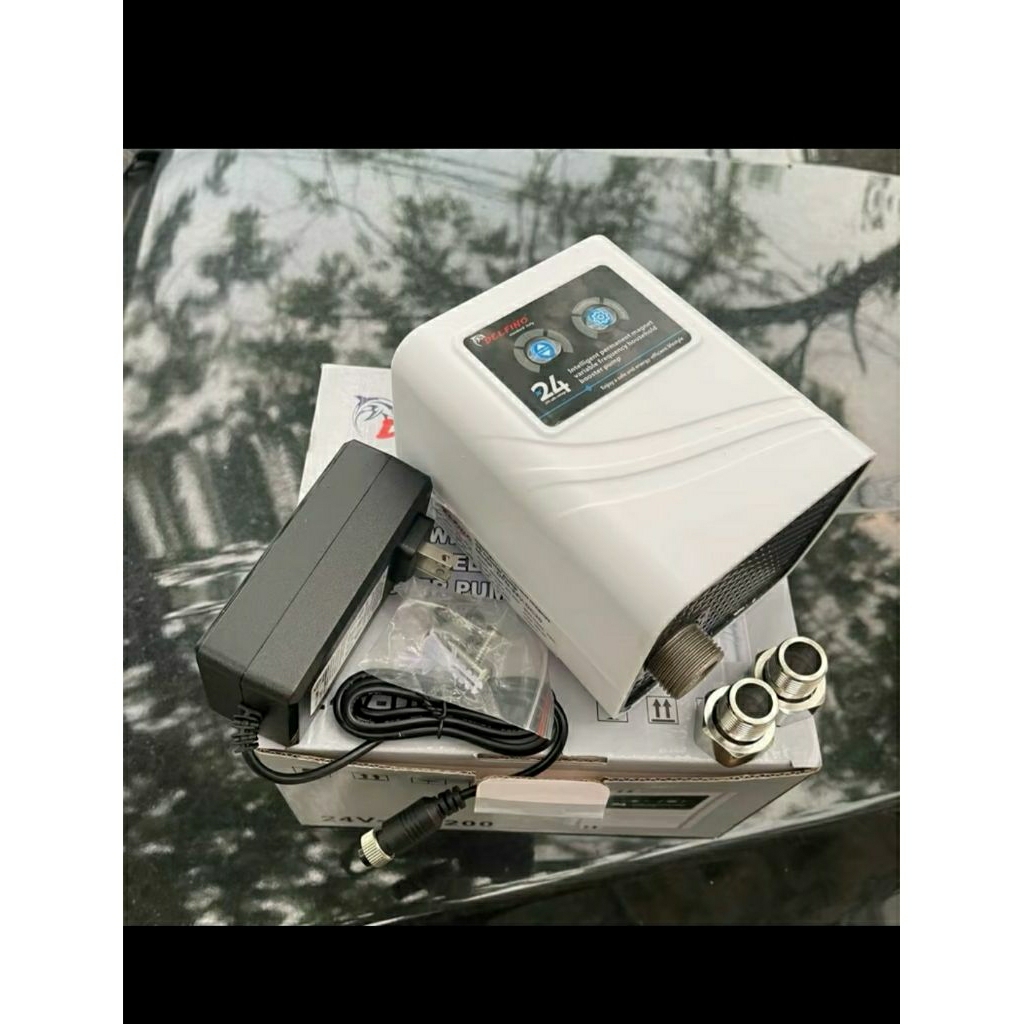 Máy bơm tăng áp  biến tần 24v DELFINO 200w ( tăng áp cho 2,3 phòng vệ sinh.siêu êm.không nén áp đườn