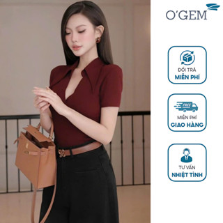 Combo 2 Áo thun ngắn tay cổ Đức V ôm body tôn dáng chất vải cotton zip form baby tee, dễ phối đồ, cực xinh