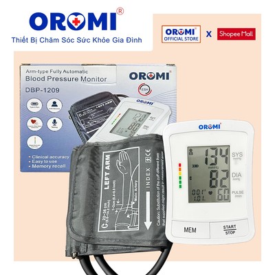 Máy Đo Huyết Áp Điện Tử Bắp Tay OROMI DBP-1209 - Bộ Đo Huyết Áp Có Giọng Nói Tiếng Việt