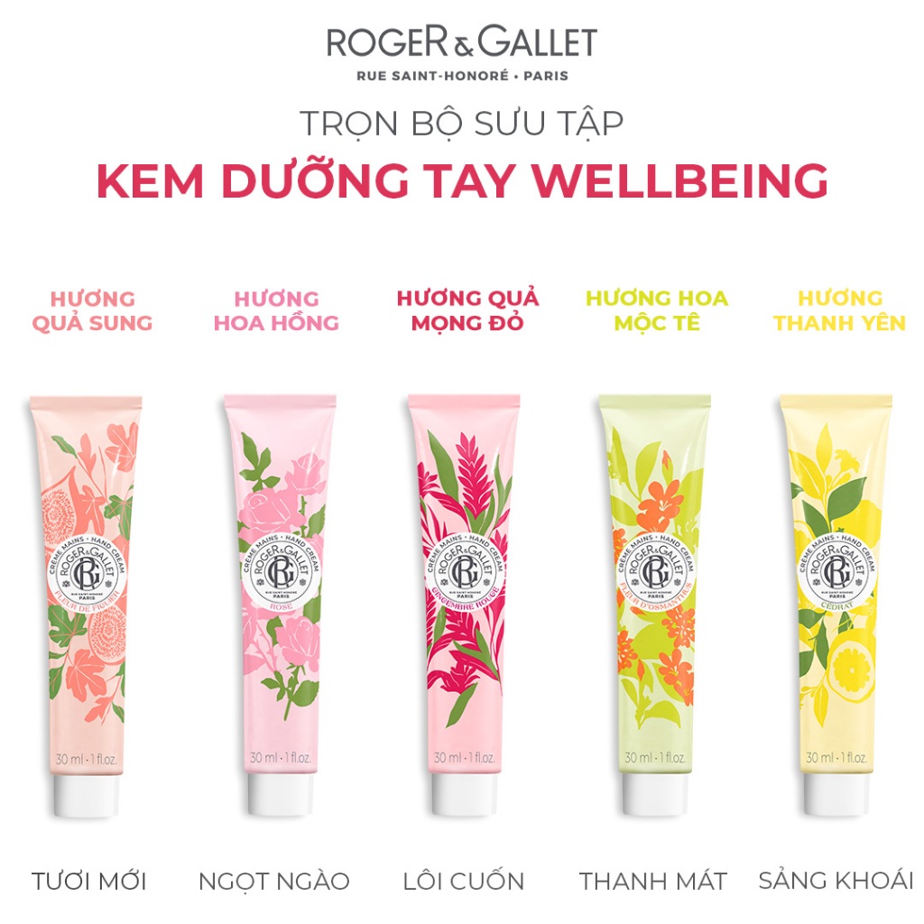 [KOL Livestream] Kem dưỡng da tay Wellbeing Roger&Gallet 30ml