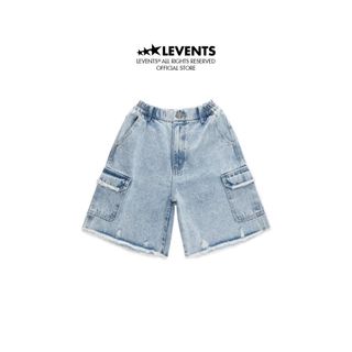  Quần Đùi Levents Cargo Denim Short Jeans  Blue Pants Chất Denim Túi Hộp Unisex Short 