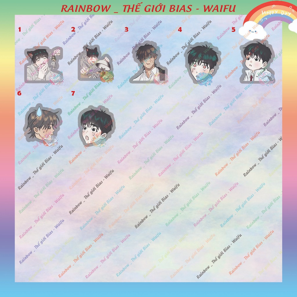 Ghim cài áo mica After a meal, nhẫn acrylic Ăn xong rồi chill manhwa bl