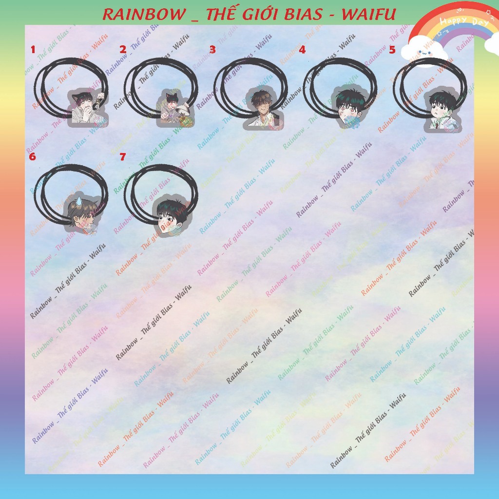 Kẹp tóc mica After a meal, cột tóc acrylic Ăn xong rồi chill manhwa bl, kẹp mái lò xo