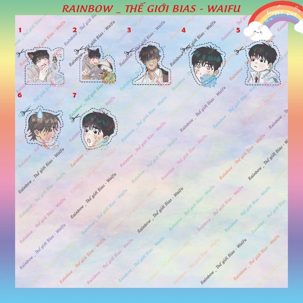 Hình xăm dán After a meal, decal UV Ăn xong rồi chill manhwa bl, tattoo dạ quang