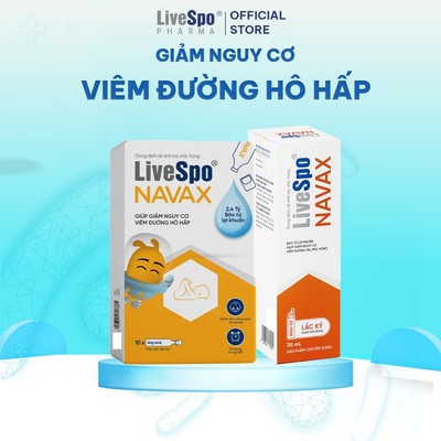 Combo 1 Bình xịt LiveSpo Navax chuyên dụng 20ml và 1 LiveSpo Navax sơ sinh và trẻ em 10 ống